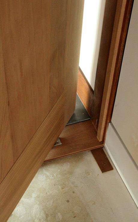 Close up of how Pivot doors function